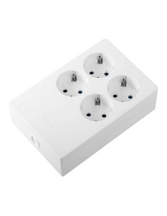 Base intégrée multiple 4 prises schuko 16A 250V blanc