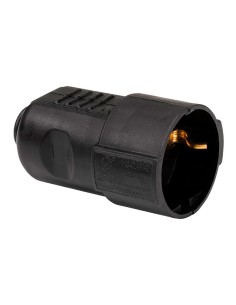 Base d'aération Schuko 2 broches + prise de terre 16A noir