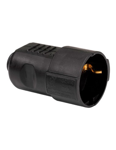 Base aerea Schuko 2 poli + presa di terra 16A nero
