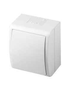 Interrupteur de surface 10Ax 250V IP54 blanc