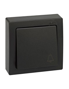 Surface Push Button 10ax 250v~ IP20 Graphite 75x75mm