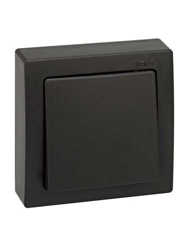 Interrupteur de surface 10A 250V IP20 graphite 75x75 mm