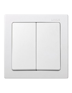 Surface Double Switch 10ax 250v White IP20 Simon73 Loft