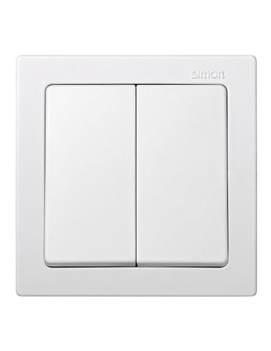 Surface Double Switch 10ax 250v White IP20 Simon73 Loft
