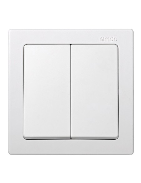 Surface Double Switch 10ax 250v White IP20 Simon73 Loft