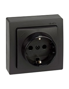 Schuko Surface Mount Base 2P+T 16A 250V IP20 75x75 mm Grey