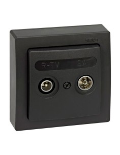 Surface mount r-tv+sat intermediate IP20 series Simon73 Loft graphite 75x75 mm