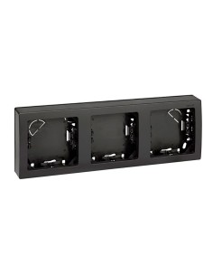Frame with base 3 horizontal elements graphite 7.5x21.7 cm