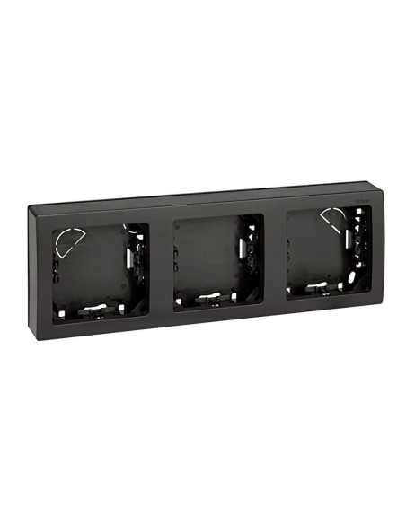 Frame with base 3 horizontal elements graphite 7.5x21.7 cm