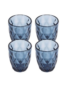 Copos de vidro com relevo modelo Aqua 260 ml 4 unid