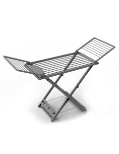 Foldable clothesline with wings light gray 21 linear meters