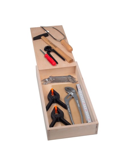 Child's tool box 28 x 11.5 with sliding lid