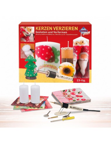 Creative Set for Decorating Candles with 4 Tips