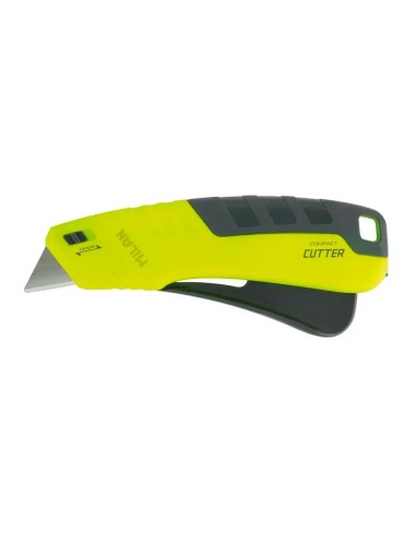 Couteau de sécurité auto-rétracé compact jaune blister