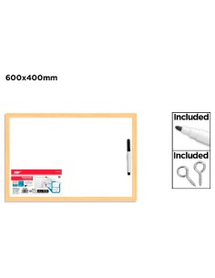 Whiteboard with wooden frame 60 x 40 cm