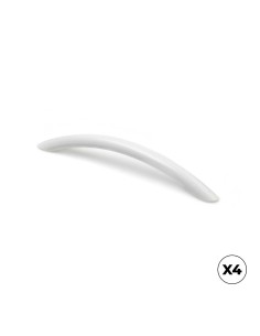 Metallic White Zamak Cabinet Handle 128 mm