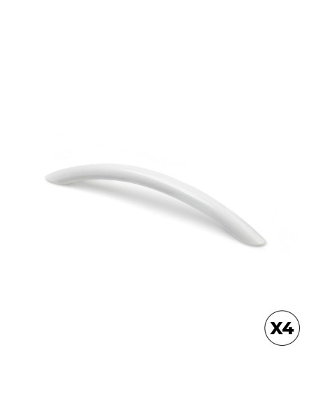 Metallic White Zamak Cabinet Handle 128 mm
