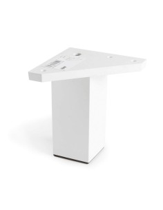 Square Corner Leg in White ABS Plastic 4.2 x 4.2 x 10 cm