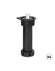 Adjustable ABS Leg 409 Kitchen Black 49x138mm