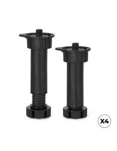 Adjustable Kitchen Table Leg ABS Black 49x138mm