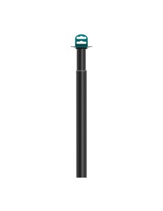 Extendable round steel leg with black finish Ø30 x 300/500 mm