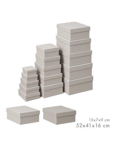 Vichy Interlocking Storage Boxes 15 Pieces