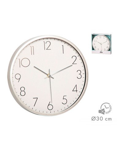 White and Gray Wall Clock 30 cm