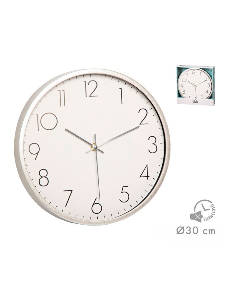 White and Gray Wall Clock 30 cm