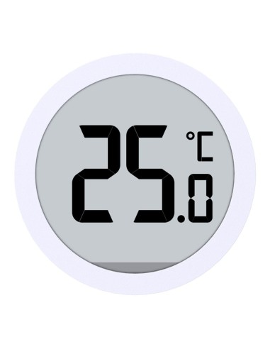 Round white indoor electronic thermometer 61 mm