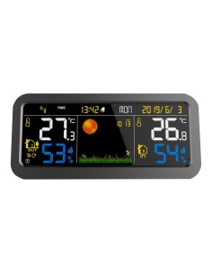 Wetterstation mit externem Sensor, Farbdisplay 156x58 mm