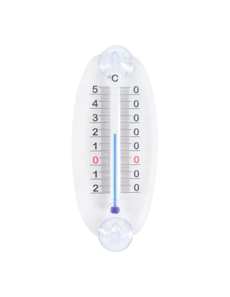 Durchsichtiger Fensterthermometer mit Saugnapf 15 cm
