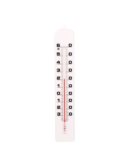 Termómetro de plástico blanco 41 cm sin mercurio