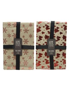 Red Christmas Table Runner 32 x 150 cm Polyester