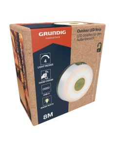 Außen-LED-Rolle 8 m mit warmem Licht