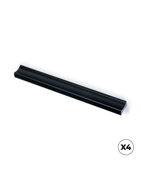 Black Matte Aluminum Cabinet Handle 128 mm