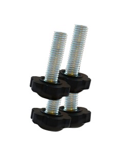Livellatore manopola nera ABS M10 diametro 25 mm 2,5 cm
