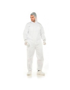 Blouson jetable blanc taille M en polipropylène