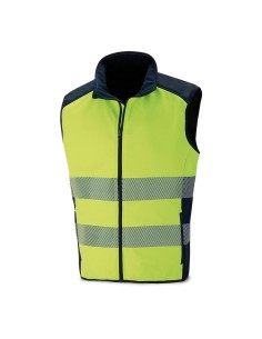 High Visibility Softshell Yellow Fluorescent Vest Size M