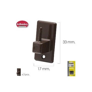 Gancio Tende / Tenda Adesivo Marrone (Blister Pack Di 2 Pezzi) 05340501