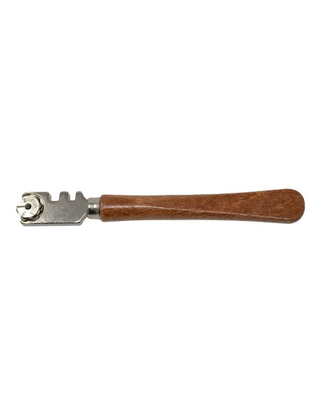 Professional Glass Cutter with Wooden Handle and Interchangeable Wheels