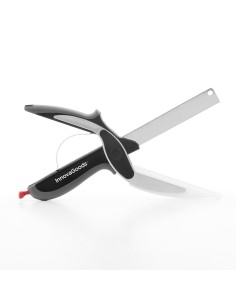 Kitchen scissors with integrated cutting board