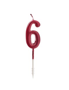 Bright red flame number 6 for LED signaling