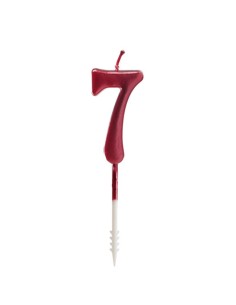 Bright red emergency signaling candle no. 7