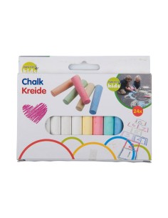 Craie colorée et blanche 24 pièces adaptée au tableau blanc