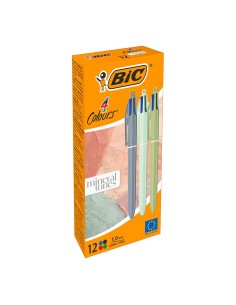 Rechargeable retractable pen 4 colors round body