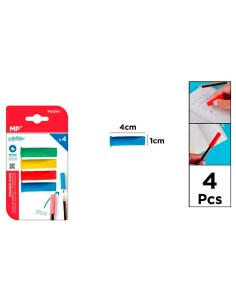 Colored pencil eraser cap 4 pcs blister