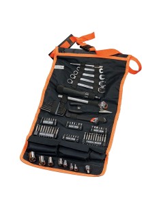 Various 77-piece tool set with nylon case