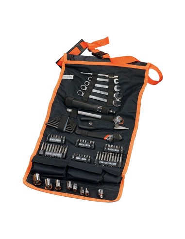 Various 77-piece tool set with nylon case