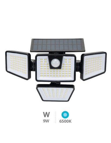 Wall light solar LED with motion sensor and dusk sensor 9W 6500K