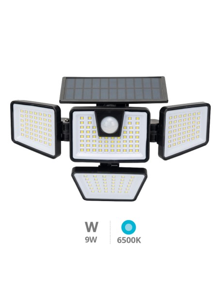 Wall light solar LED with motion sensor and dusk sensor 9W 6500K